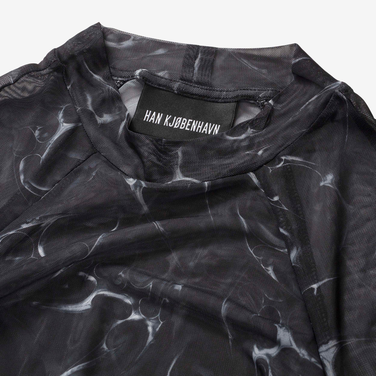Wmns Printed Mesh Plated Long Sleeve - Image 3