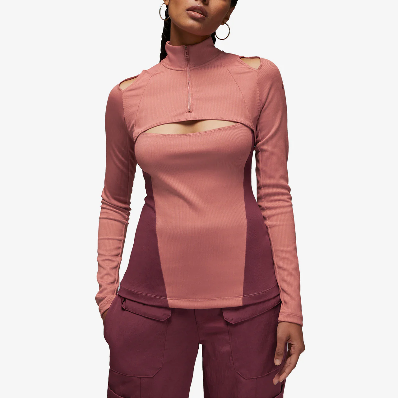 Wmns 1/4-Zip Long-Sleeve Top