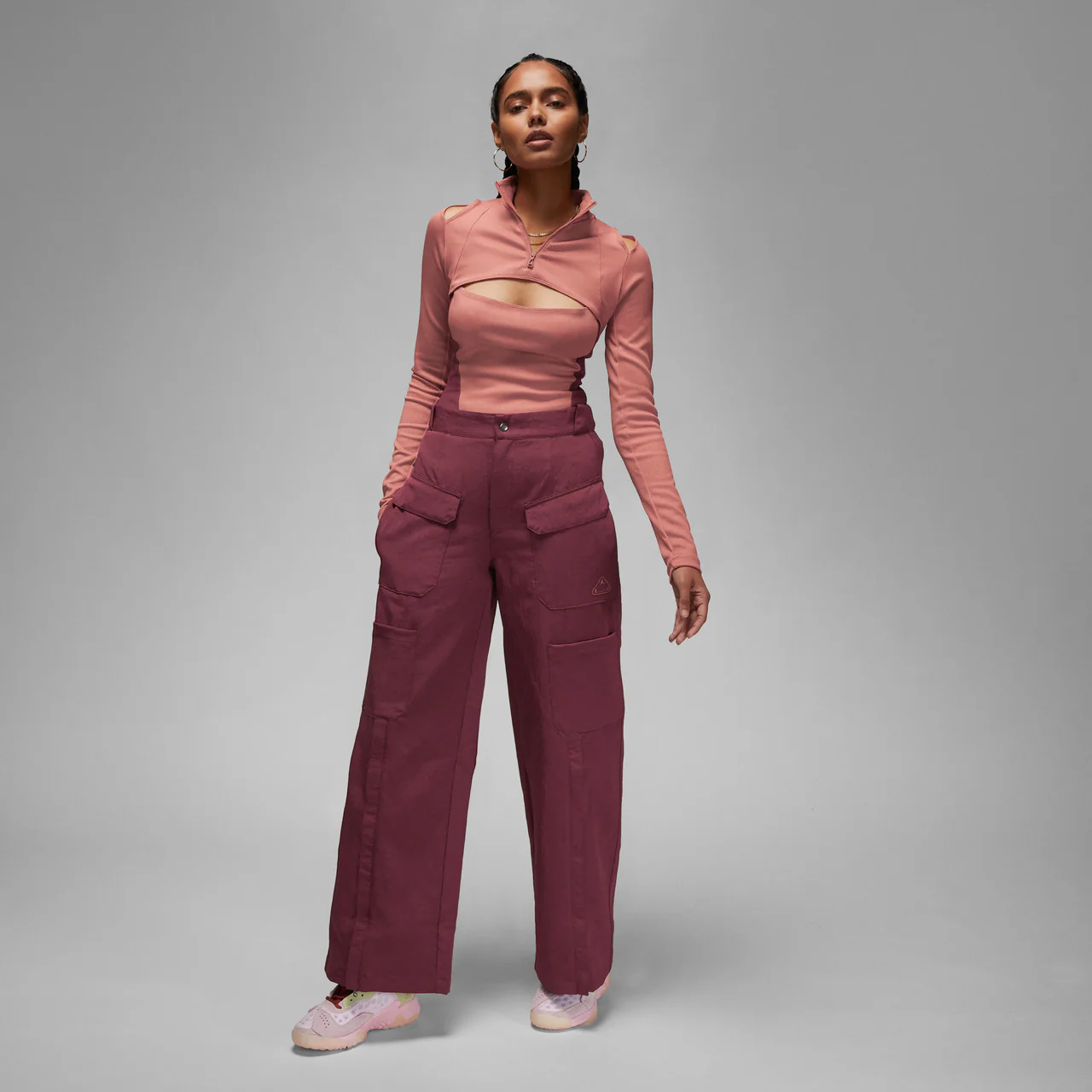 Wmns 1/4-Zip Long-Sleeve Top - Image 2