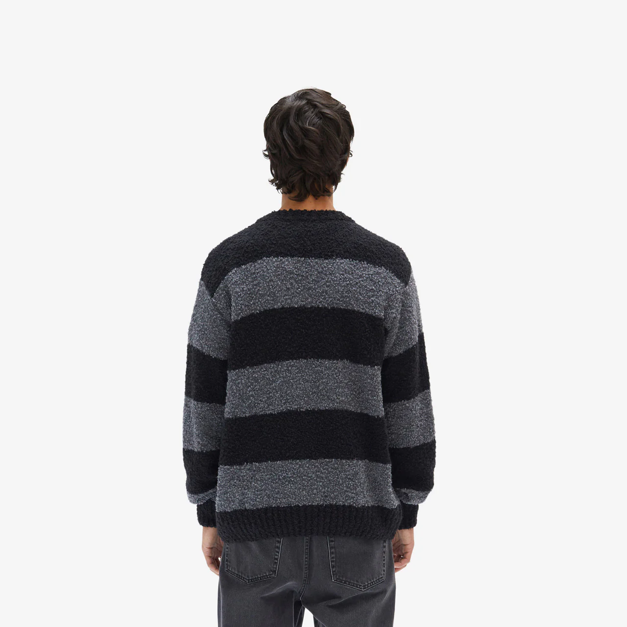 Striped Boucle Knit Crewneck - Image 5