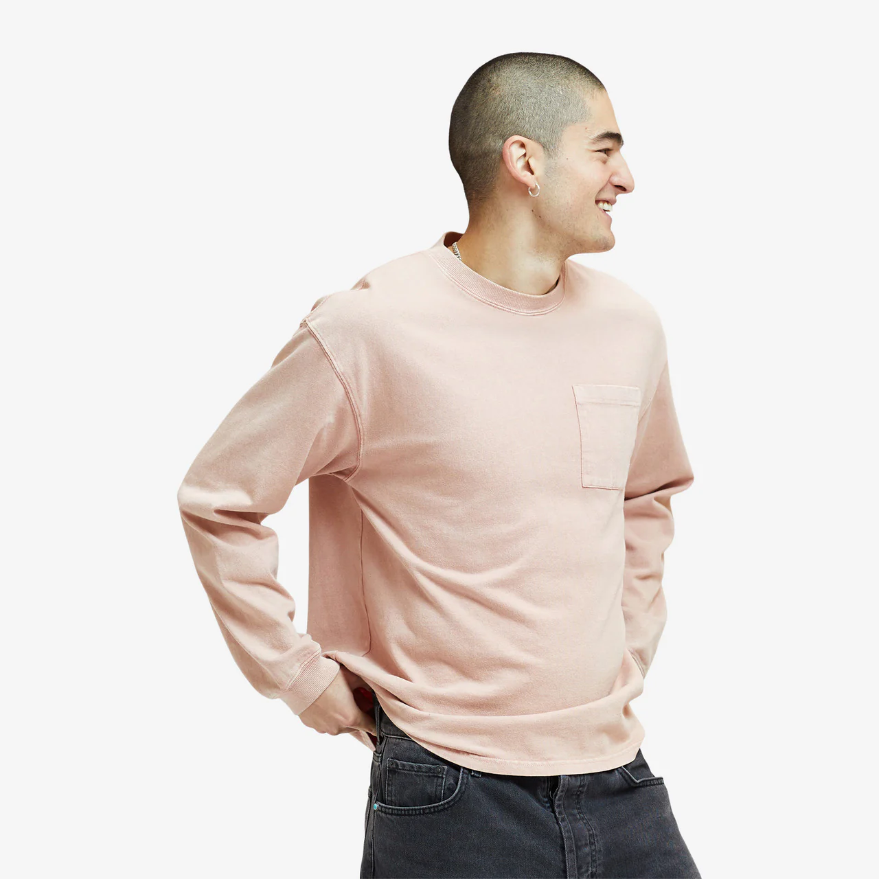 Washed Long Sleeve Pocket Tee - Image 7